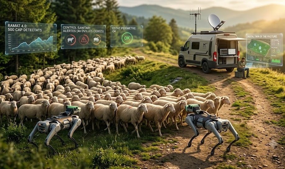 Ramat amb robòtica, connectivitat i eines digitals de monitoratge