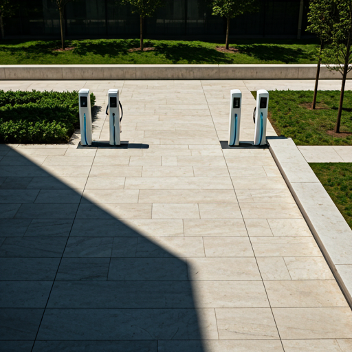 Espai urbà amb infraestructura de recàrrega